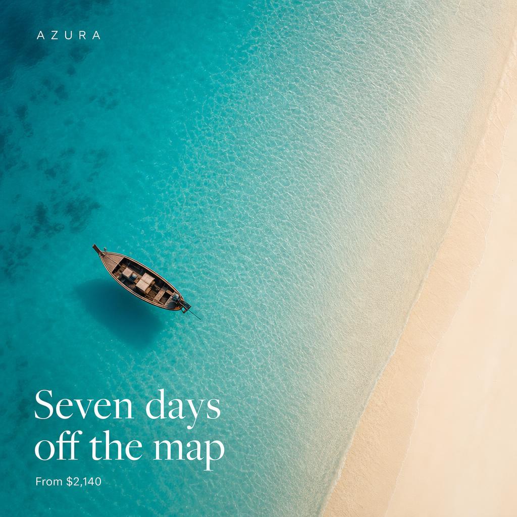 Azura travel advertising creative